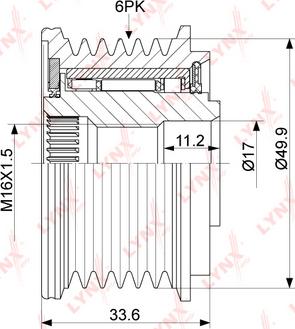 LYNXauto PA-1064 - Puleggia cinghia, Alternatore autozon.pro