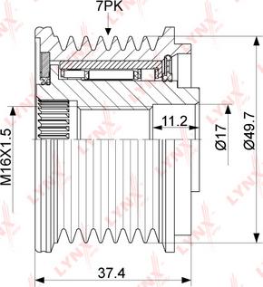 LYNXauto PA-1062 - Puleggia cinghia, Alternatore autozon.pro