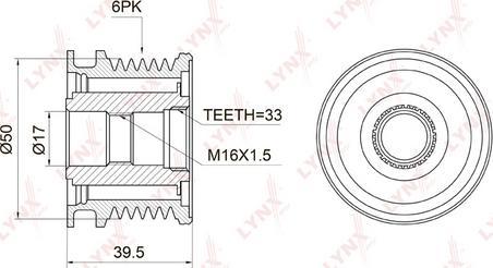 LYNXauto PA-1004 - Puleggia cinghia, Alternatore autozon.pro