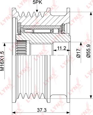 LYNXauto PA-1083 - Puleggia cinghia, Alternatore autozon.pro