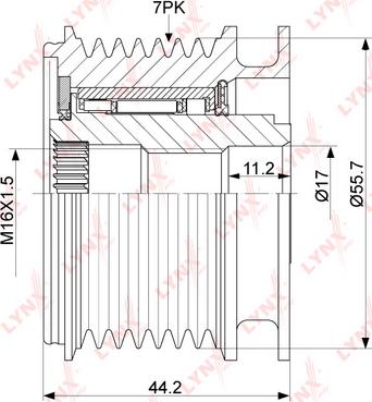 LYNXauto PA-1038 - Puleggia cinghia, Alternatore autozon.pro