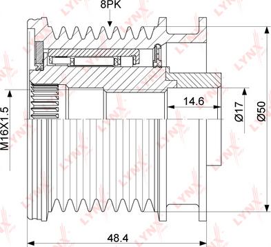 LYNXauto PA-1078 - Puleggia cinghia, Alternatore autozon.pro