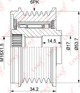 LYNXauto PA-1146 - Puleggia cinghia, Alternatore autozon.pro