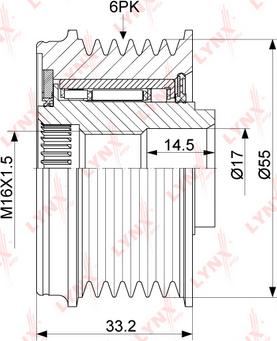 LYNXauto PA-1156 - Puleggia cinghia, Alternatore autozon.pro