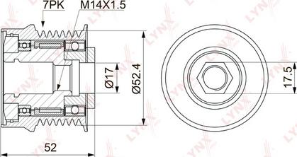 LYNXauto PA-1150 - Puleggia cinghia, Alternatore autozon.pro