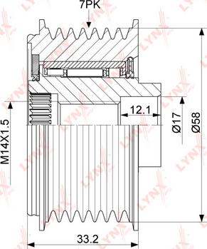 LYNXauto PA-1167 - Puleggia cinghia, Alternatore autozon.pro