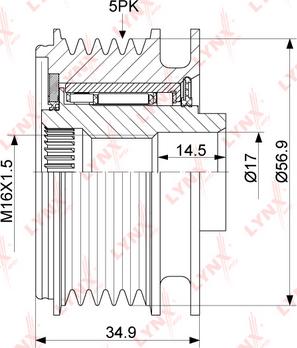 LYNXauto PA-1131 - Puleggia cinghia, Alternatore autozon.pro