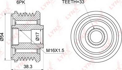 LYNXauto PA-1137 - Puleggia cinghia, Alternatore autozon.pro