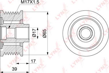 LYNXauto PA-1124 - Puleggia cinghia, Alternatore autozon.pro