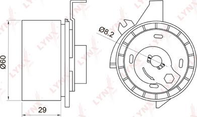 LYNXauto PB-1047 - Rullo tenditore, Cinghia dentata autozon.pro