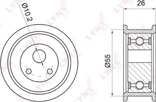 LYNXauto PB-1025 - Rullo tenditore, Cinghia dentata autozon.pro