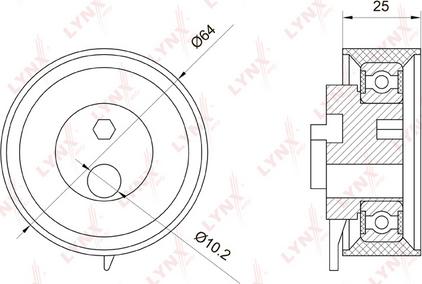LYNXauto PB-1071 - Rullo tenditore, Cinghia dentata autozon.pro