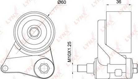 LYNXauto PB-1260 - Rullo tenditore, Cinghia dentata autozon.pro