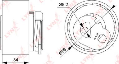 LYNXauto PB-1236 - Rullo tenditore, Cinghia dentata autozon.pro