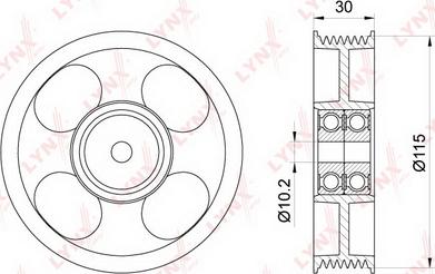 LYNXauto PB-7037 - Puleggia cinghia, Albero a gomiti autozon.pro