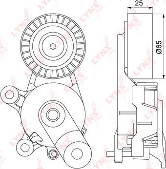 LYNXauto PT-3099 - Tendicinghia, Cinghia Poly-V autozon.pro