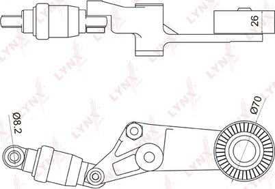 LYNXauto PT-3044 - Tendicinghia, Cinghia Poly-V autozon.pro