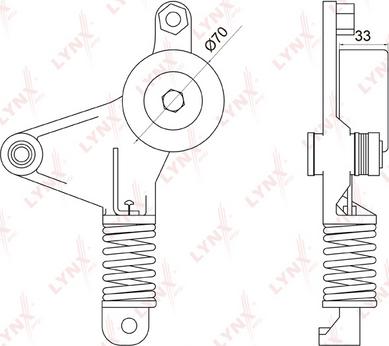 LYNXauto PT-3045 - Tendicinghia, Cinghia Poly-V autozon.pro