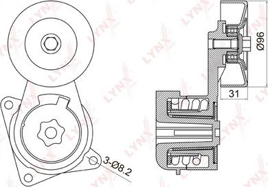 LYNXauto PT-3046 - Tendicinghia, Cinghia Poly-V autozon.pro