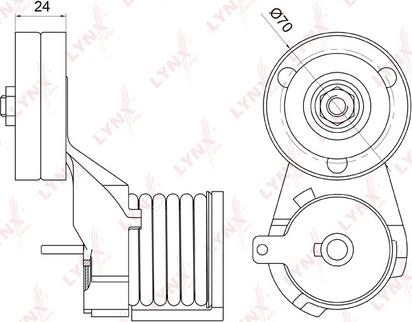 LYNXauto PT-3040 - Tendicinghia, Cinghia Poly-V autozon.pro