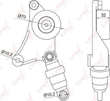 LYNXauto PT-3043 - Tendicinghia, Cinghia Poly-V autozon.pro