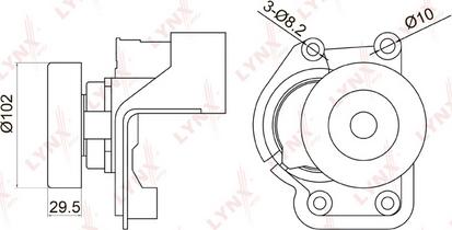 LYNXauto PT-3047 - Tendicinghia, Cinghia Poly-V autozon.pro