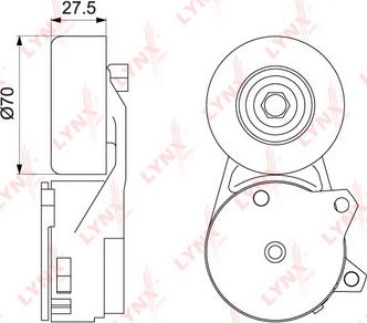 LYNXauto PT-3051 - Tendicinghia, Cinghia Poly-V autozon.pro