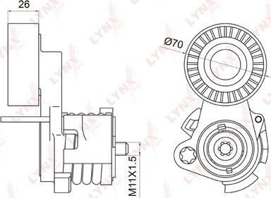 LYNXauto PT-3009 - Tendicinghia, Cinghia Poly-V autozon.pro