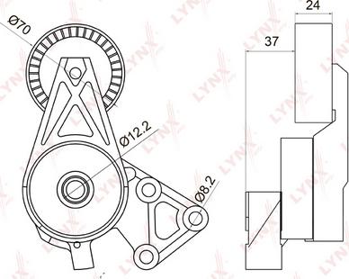 LYNXauto PT-3004 - Tendicinghia, Cinghia Poly-V autozon.pro