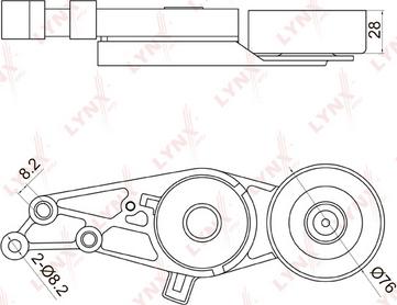 LYNXauto PT-3001 - Tendicinghia, Cinghia Poly-V autozon.pro