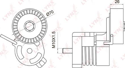 LYNXauto PT-3008 - Tendicinghia, Cinghia Poly-V autozon.pro