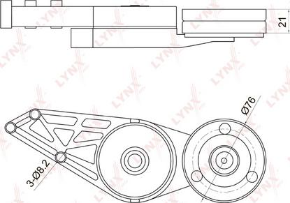 LYNXauto PT-3002 - Tendicinghia, Cinghia Poly-V autozon.pro