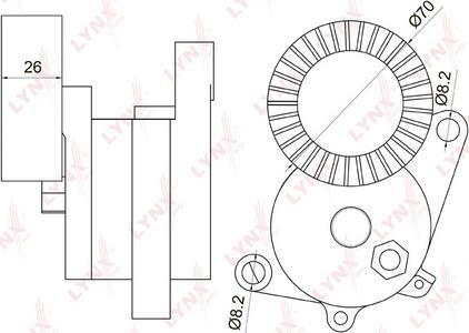 LYNXauto PT-3007 - Tendicinghia, Cinghia Poly-V autozon.pro