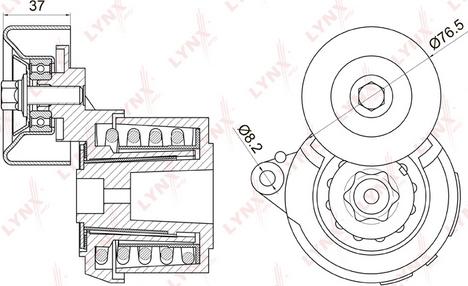 LYNXauto PT-3015 - Tendicinghia, Cinghia Poly-V autozon.pro