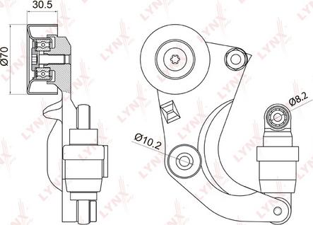 LYNXauto PT-3016 - Tendicinghia, Cinghia Poly-V autozon.pro