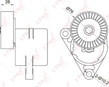 LYNXauto PT-3010 - Tendicinghia, Cinghia Poly-V autozon.pro