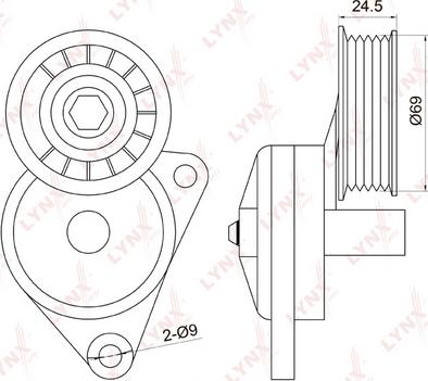 LYNXauto PT-3011 - Tendicinghia, Cinghia Poly-V autozon.pro