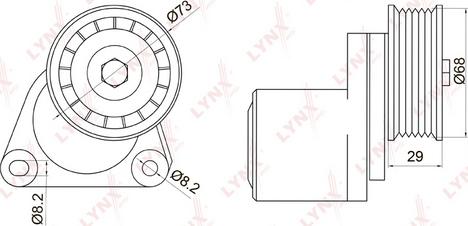 LYNXauto PT-3013 - Tendicinghia, Cinghia Poly-V autozon.pro