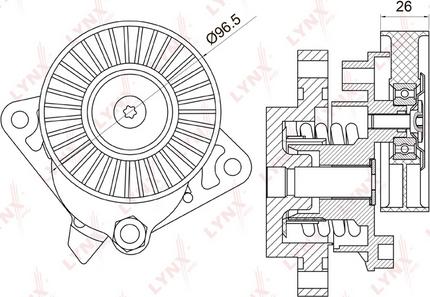 LYNXauto PT-3017 - Tendicinghia, Cinghia Poly-V autozon.pro