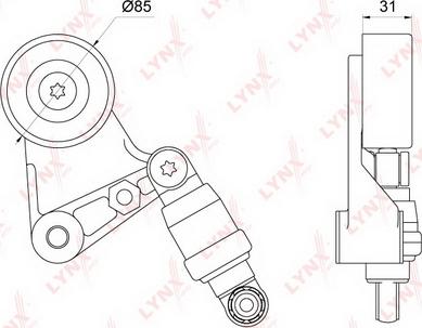 LYNXauto PT-3083 - Tendicinghia, Cinghia Poly-V autozon.pro