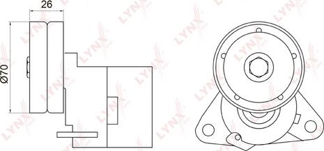 LYNXauto PT-3031 - Tendicinghia, Cinghia Poly-V autozon.pro