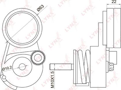 LYNXauto PT-3033 - Tendicinghia, Cinghia Poly-V autozon.pro