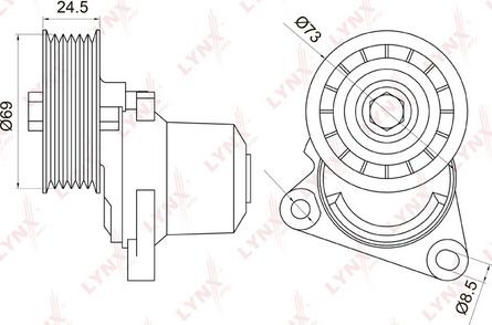 LYNXauto PT-3026 - Tendicinghia, Cinghia Poly-V autozon.pro