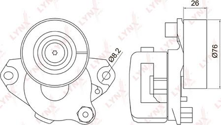 LYNXauto PT-3020 - Tendicinghia, Cinghia Poly-V autozon.pro