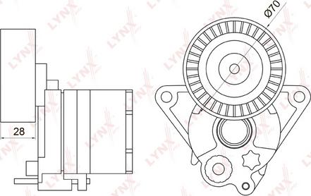 LYNXauto PT-3021 - Tendicinghia, Cinghia Poly-V autozon.pro