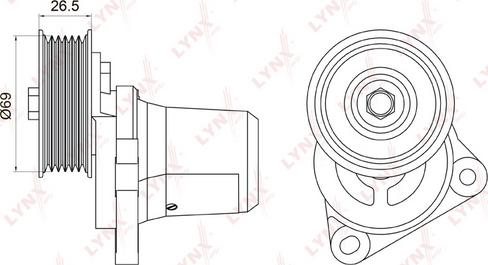 LYNXauto PT-3027 - Tendicinghia, Cinghia Poly-V autozon.pro