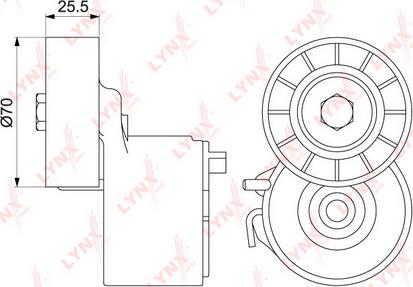 LYNXauto PT-3190 - Tendicinghia, Cinghia Poly-V autozon.pro