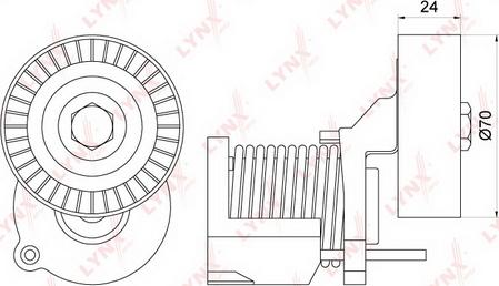 LYNXauto PT-3148 - Tendicinghia, Cinghia Poly-V autozon.pro