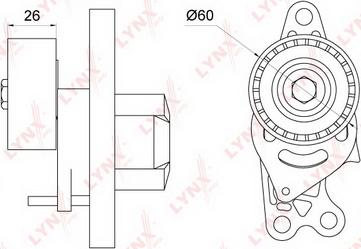 LYNXauto PT-3159 - Tendicinghia, Cinghia Poly-V autozon.pro