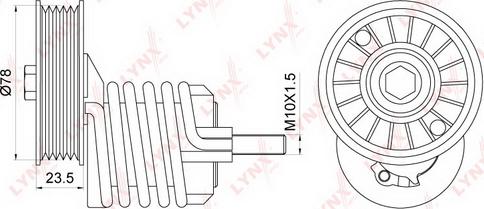 LYNXauto PT-3164 - Tendicinghia, Cinghia Poly-V autozon.pro